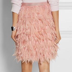 Pink feather skirt